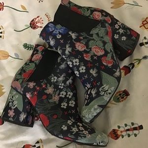 Embroidered Ankle Booty Heels